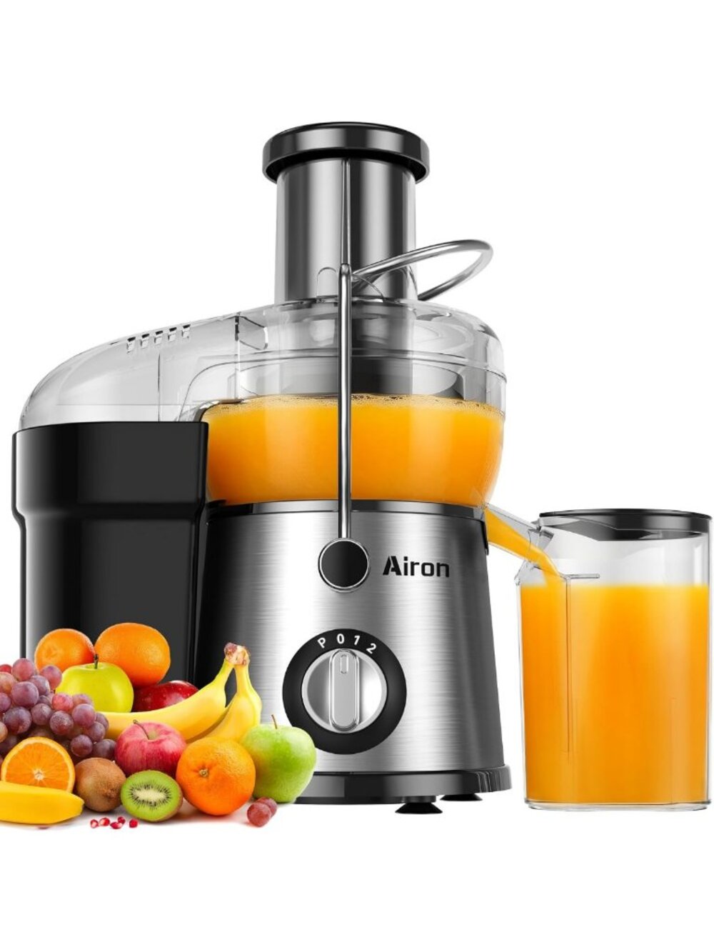 Centrifugal Juicer with 3" Wide Feed Chute, 800W Power, 3-Speed, Easy Clean